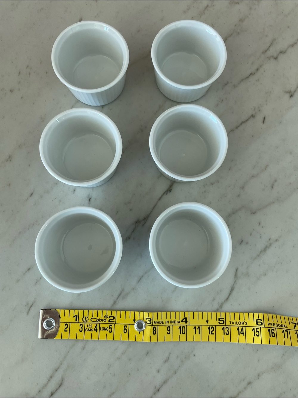 NWT Pillivuyt set of 6, White Porcelain 1 oz Petite Ramekins / mini, lot of six - Picture 3 of 8